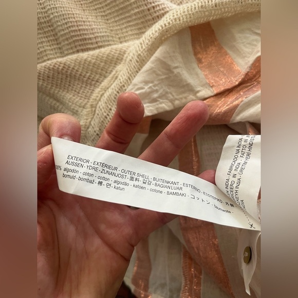 ZARA Tunic DRESS ECRU CROCHET Web Tassel - Picture 8 of 9